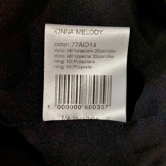 Mangano black hi-lo ruffled hem lined mini skirt w/ side zip, Euro XL/IT46, NWT - Picture 8 of 11